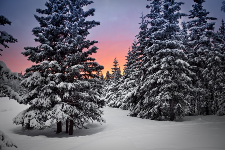 Winter sunset in Alaska