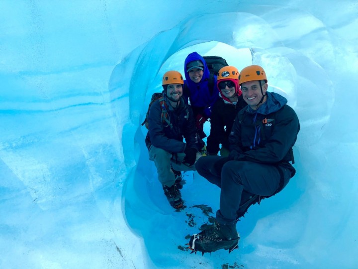 Hike on and into a glacier by helicopter with Ascending Path's world-class guides