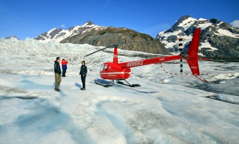 A sleek and powerful helicopter lifts you and your travel companions where no car, boat or train can