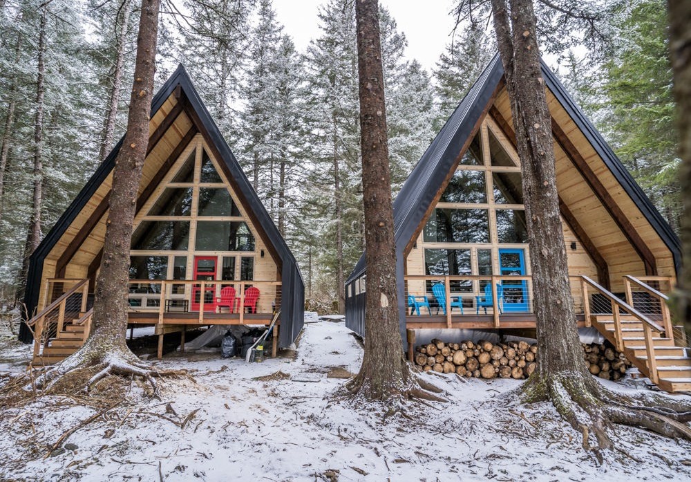 Salted Roots Cabins I Gorgeous A-frame cabins on… | ALASKA.ORG