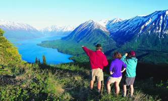 Alaska expert advice hike overlooking skilak lake Z KEX