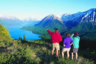 Alaska expert advice hike overlooking skilak lake Z KEX