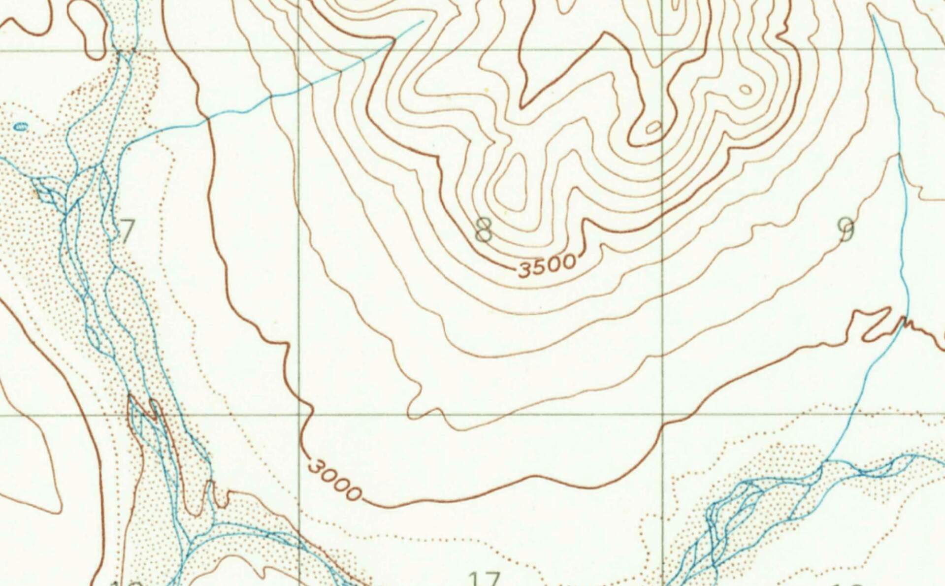 AC Image Backcountry Navigation Topo with zoomed in topo lines
