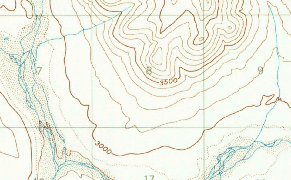 AC Image Backcountry Navigation Topo with zoomed in topo lines
