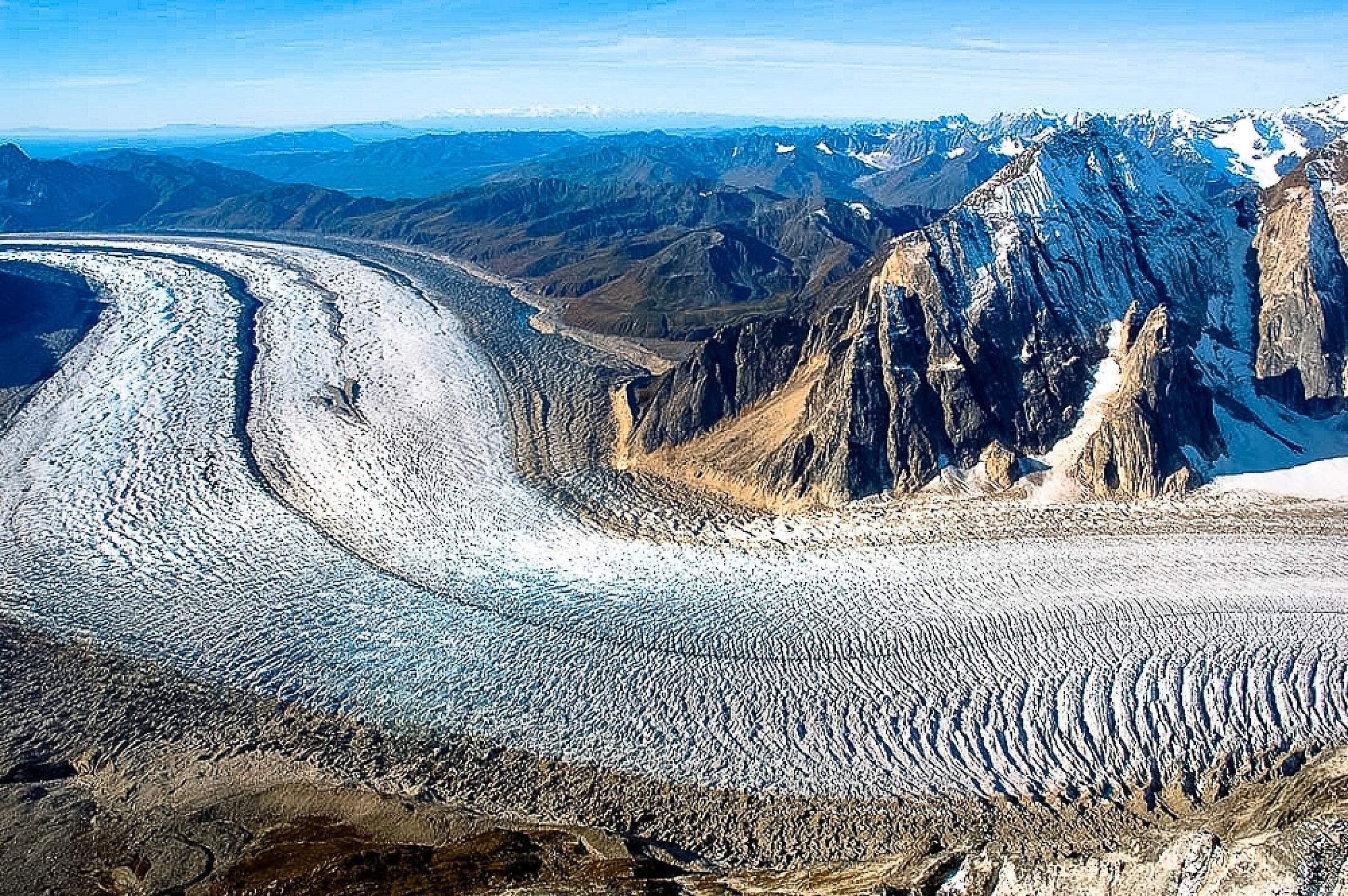 Glaciers valley glacier Lower Ruth Glacier Alpine Valley Glaciers