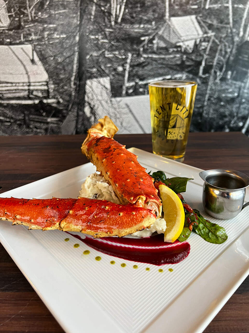 King Crab legs at Tent City Taphouse