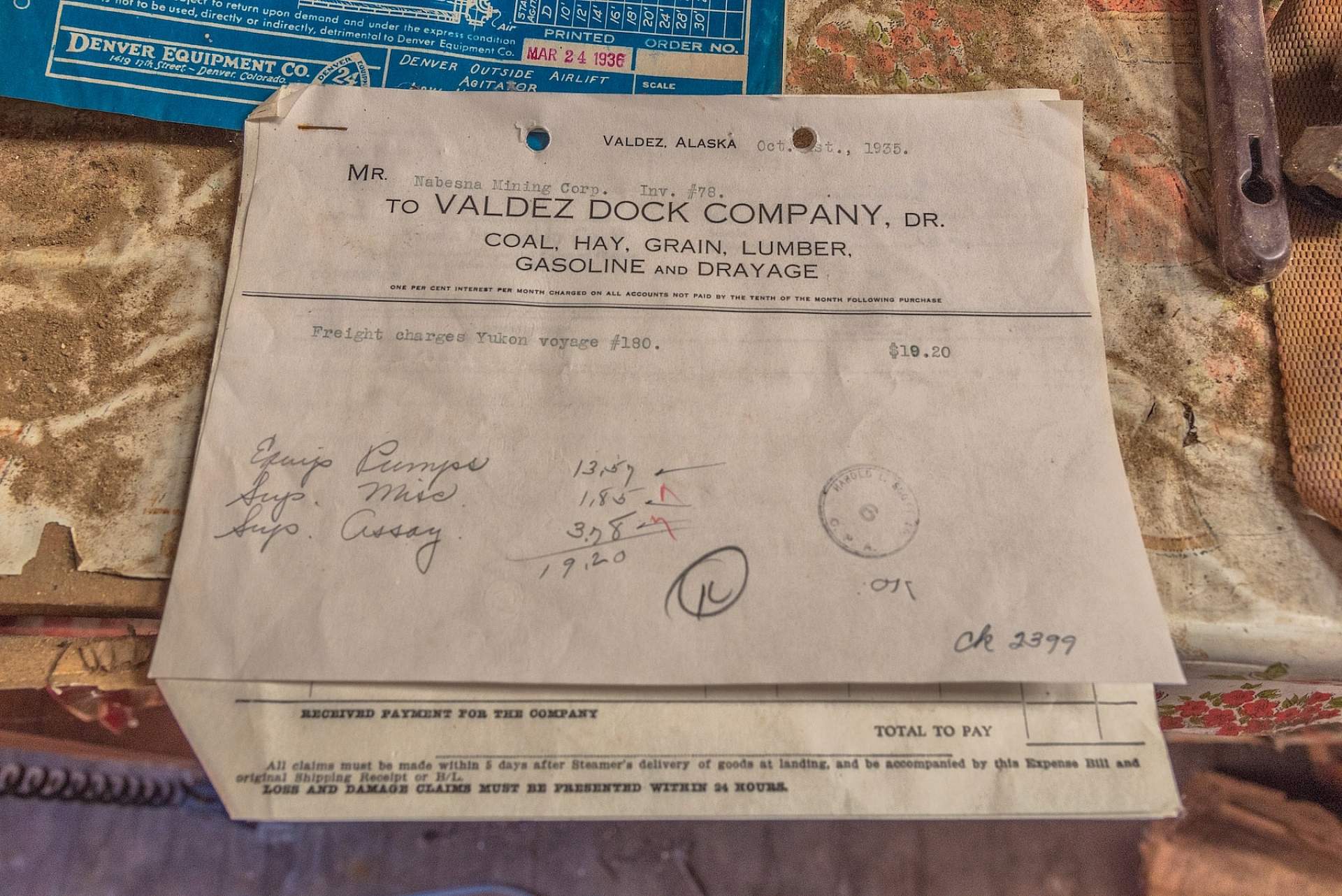 Historic documents Nabesna Mine