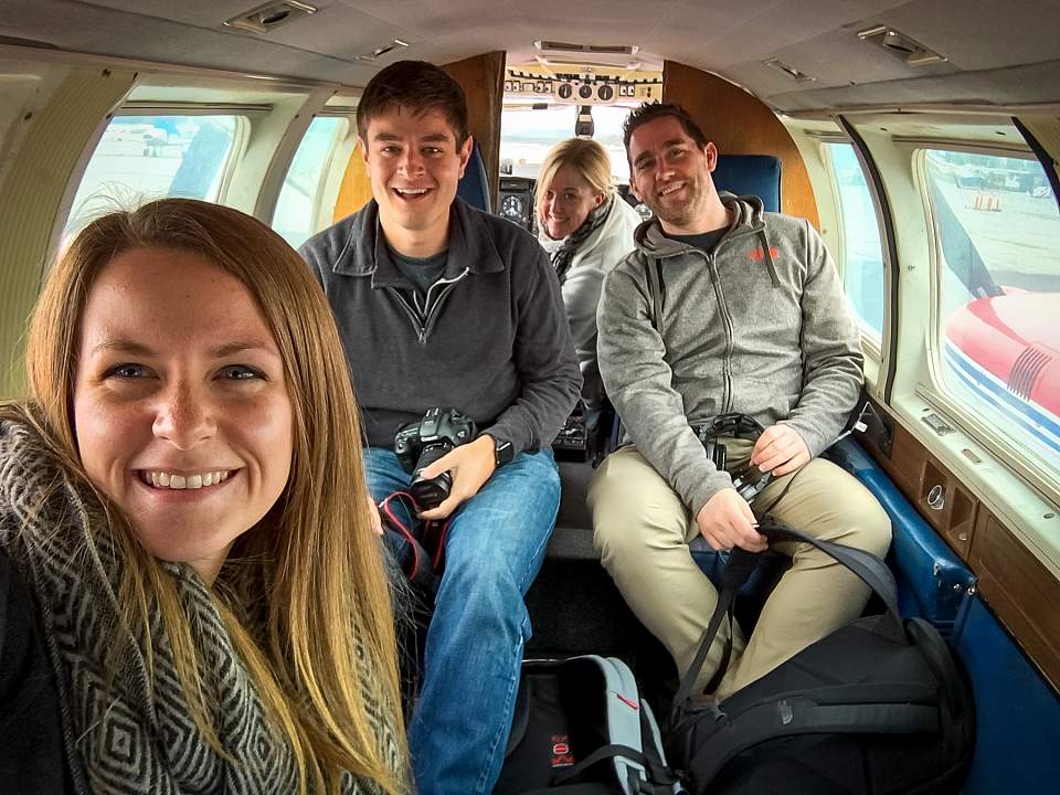 Alexyn and friends in an Air Taxi