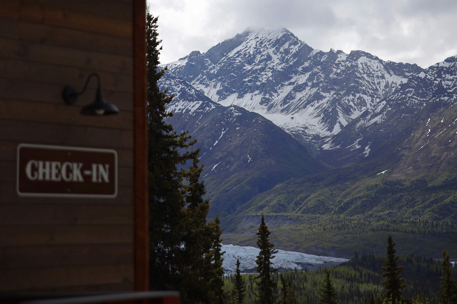 View of Matanuska Glacier from the MICA Guides Office