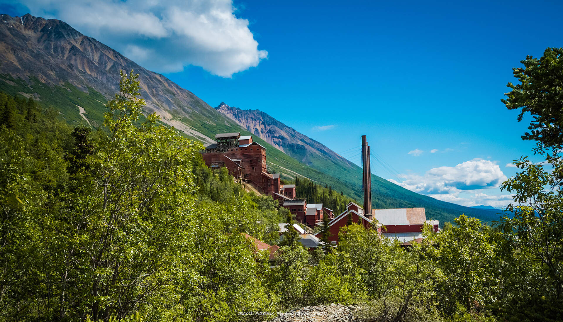 Kennecott old mining town in Alaska.