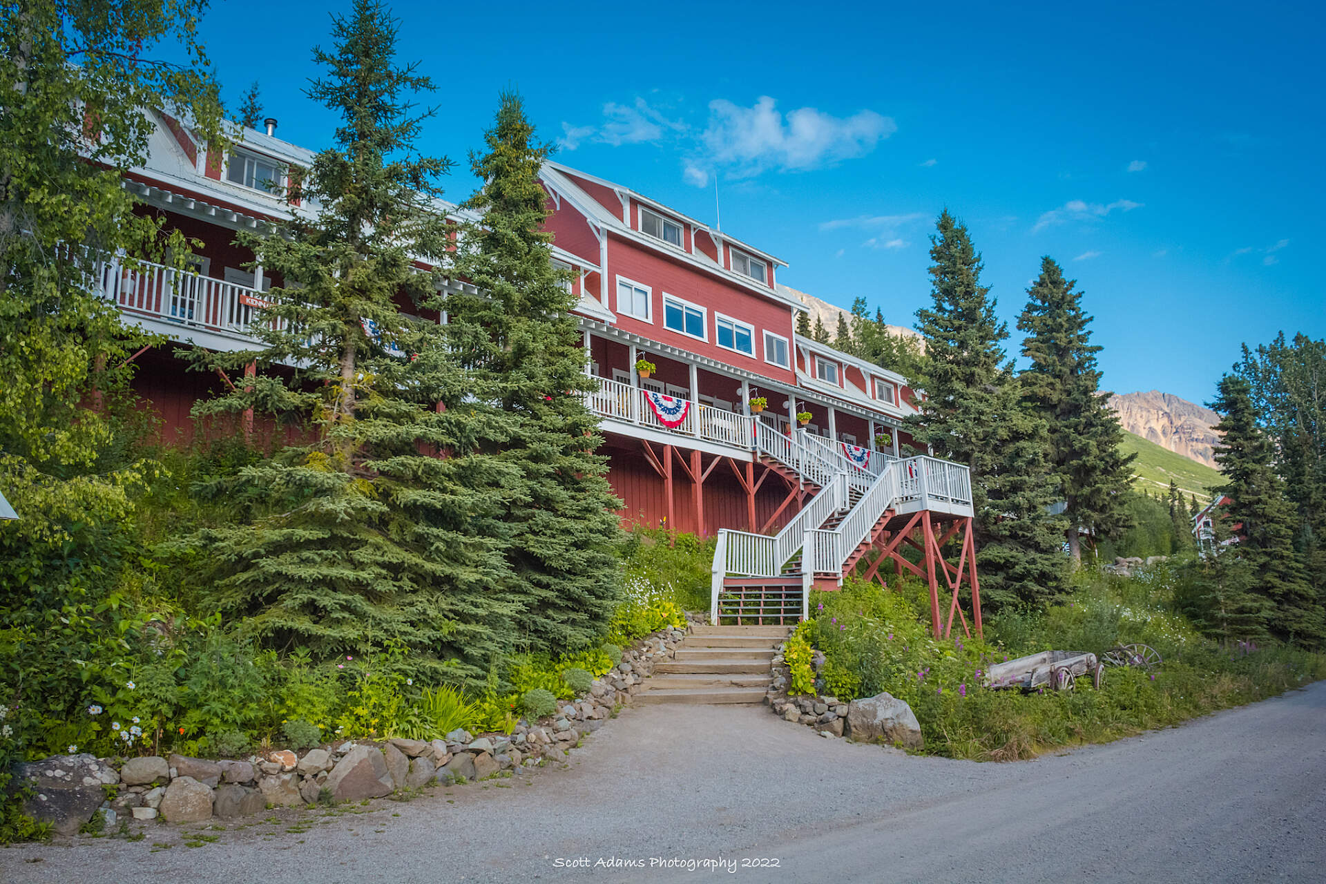 Views from Kennecott Glacier Lodge in Alaska.