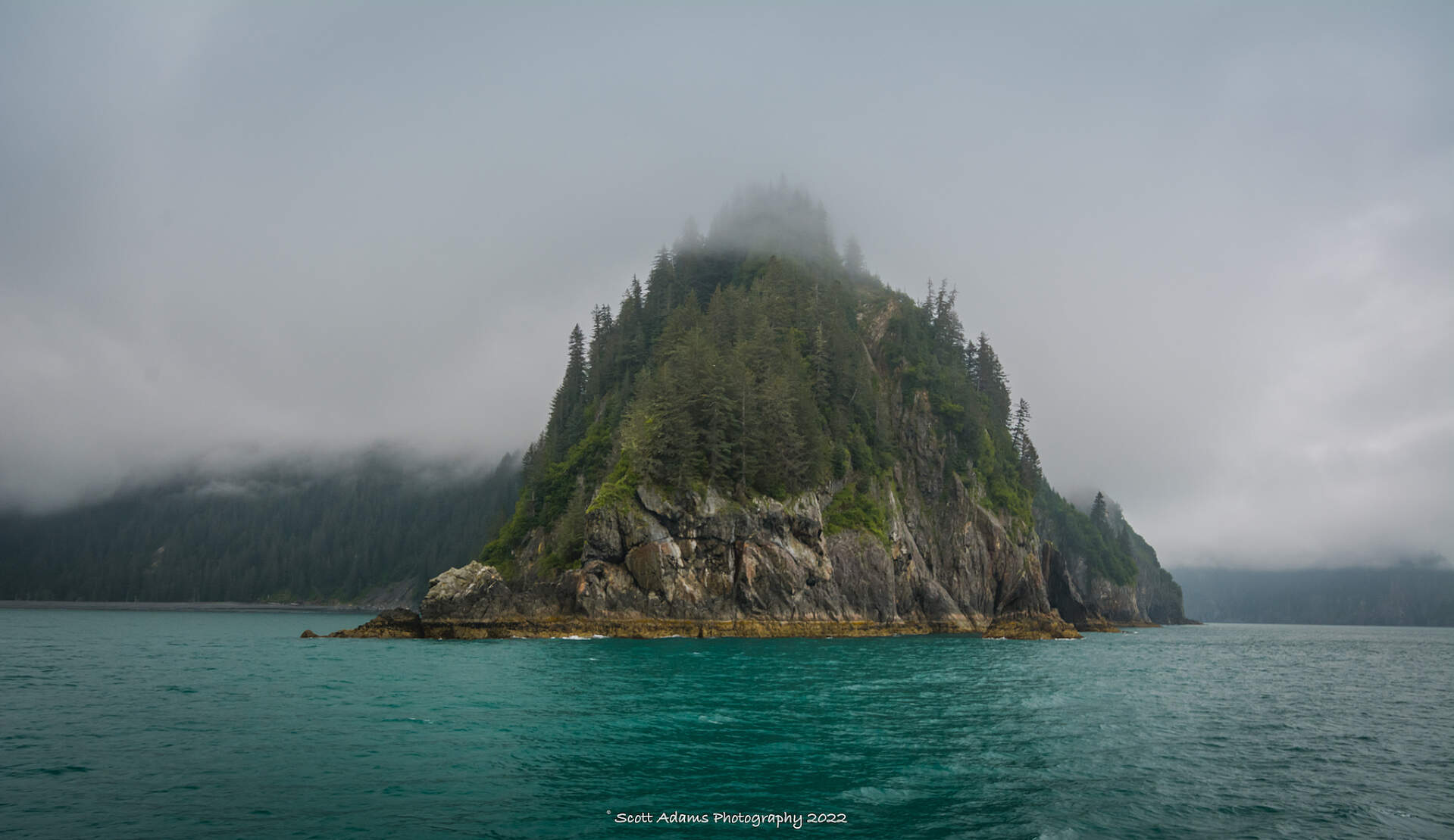 A small island in Kenai Fjords National Park, Alaska.