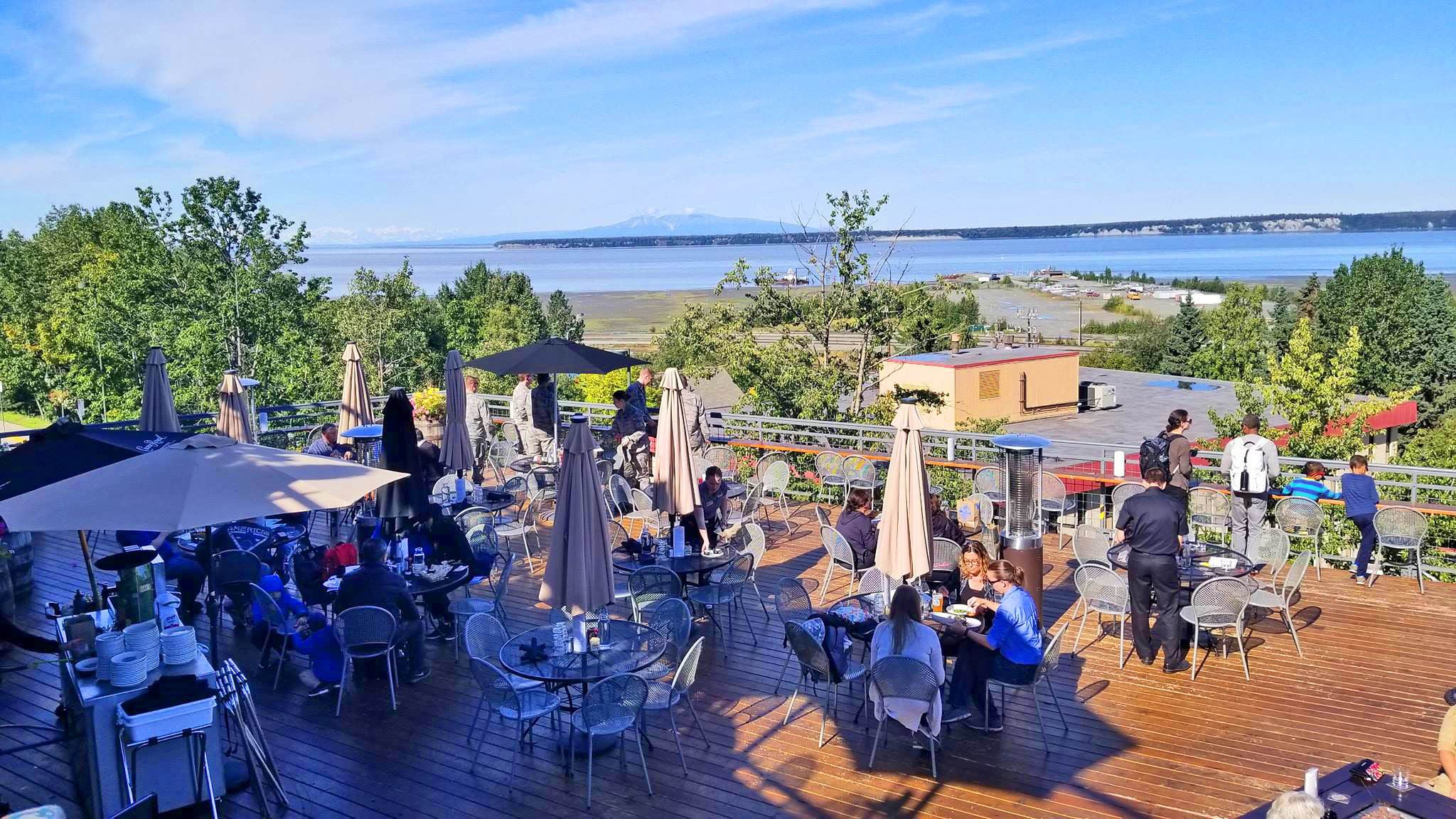 Outdoor dining area of 49th State Brewing - Anchorage