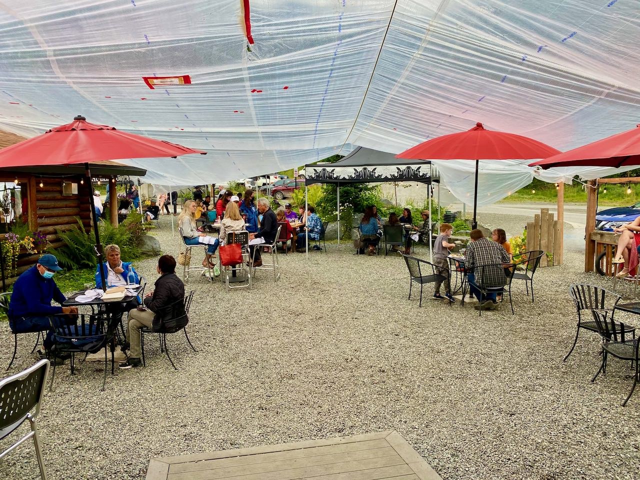 Outdoor dining area at Jack Sprat Restaurant