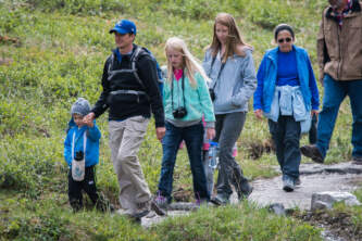 Family Hike Credit NPS Madeleinealaska geographicalaska org denali national park with kids