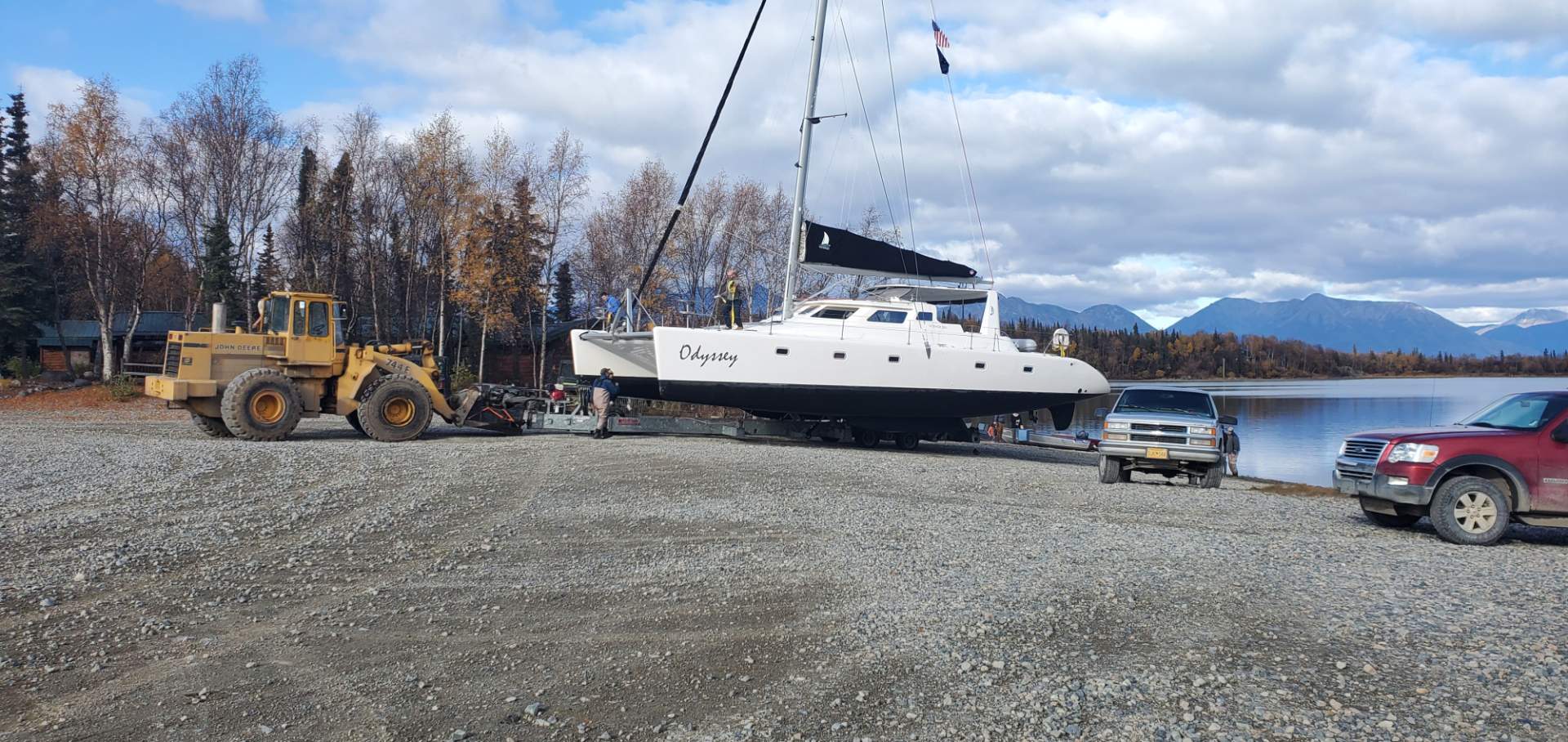 Portaging odyssey sailing lake clark