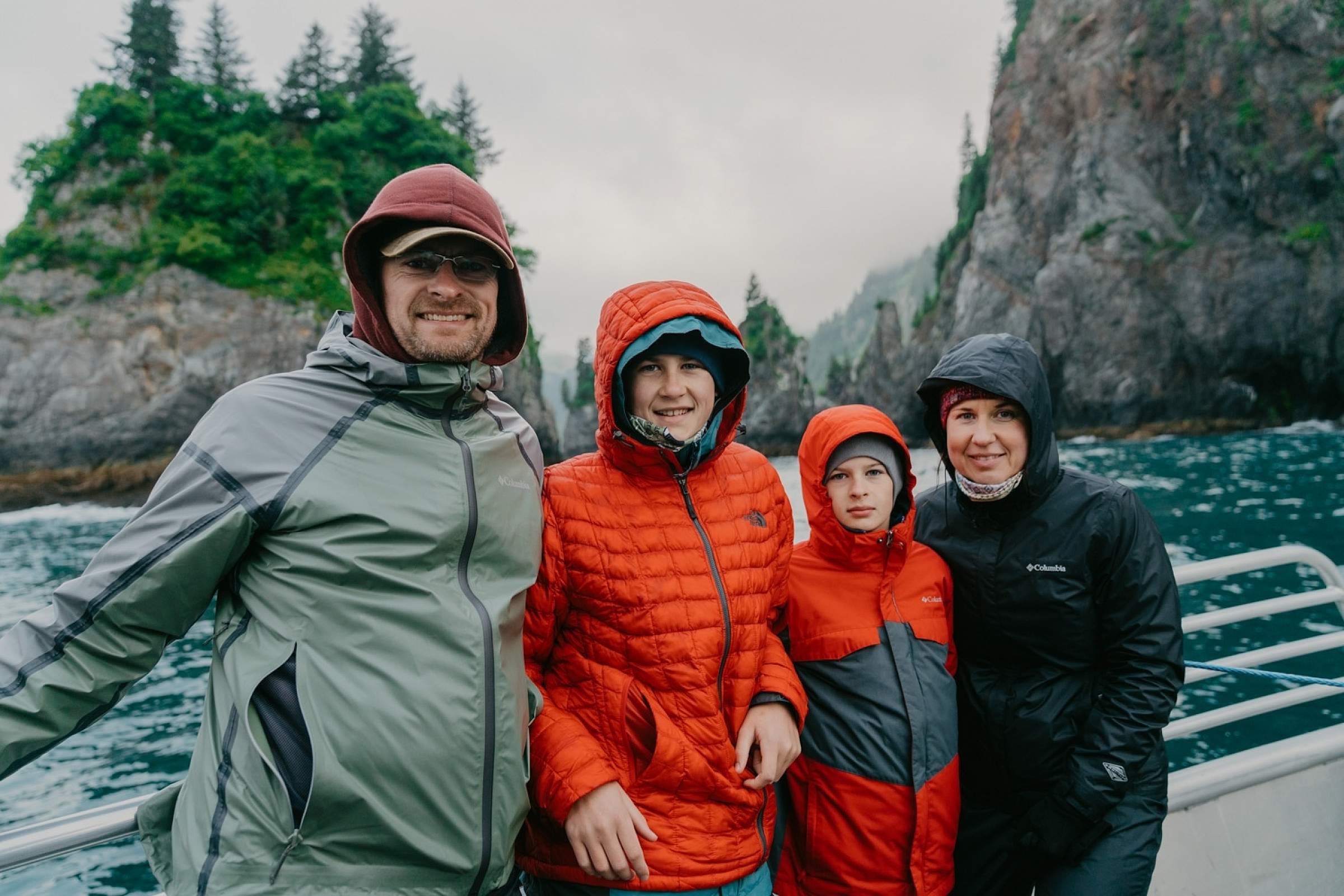 Happy guests on board the boat in Kenai Fjords National Park