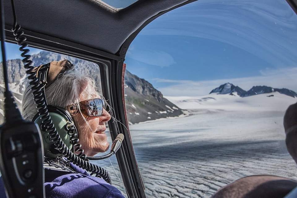 Get a birds eye view of glaciers on a flightseeing tour with Seward Helicopter Tours.
