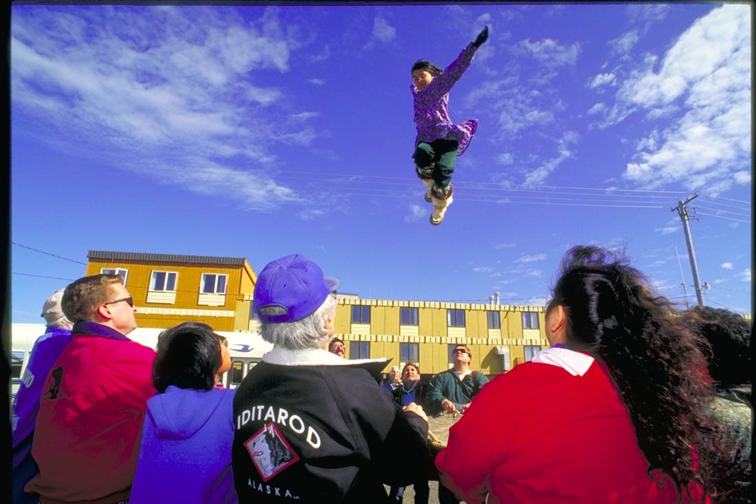 Enjoy the blanket toss during the Inupiat whaling festival of Nalukataq