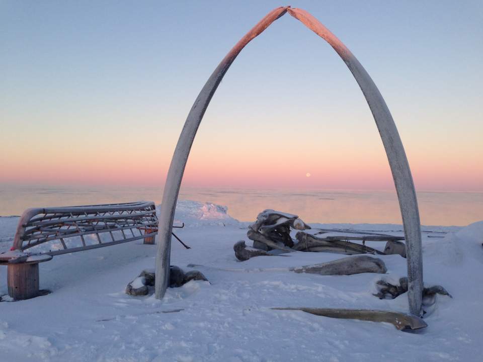 The whale bone arch is a symbol of the close connection the Inupiat people have with whaling and the sea