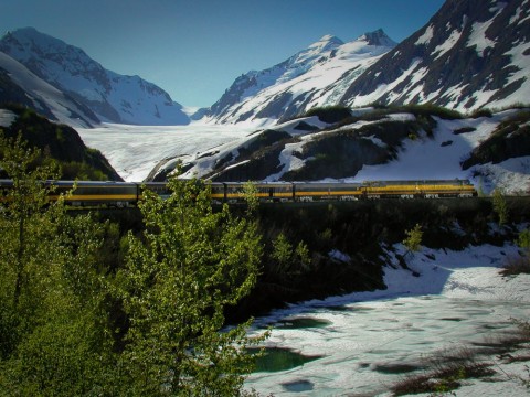 Ride the Glacier Discovery train to Spencer Glacier, or continue onto scenic Grandview