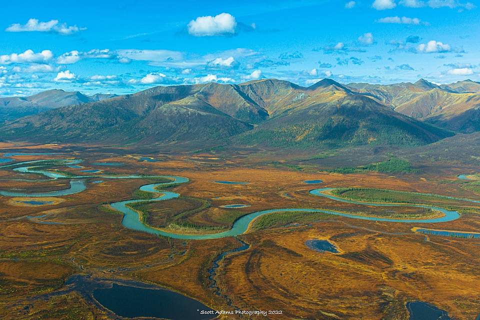 Flying over Gates of the Arctic National Park