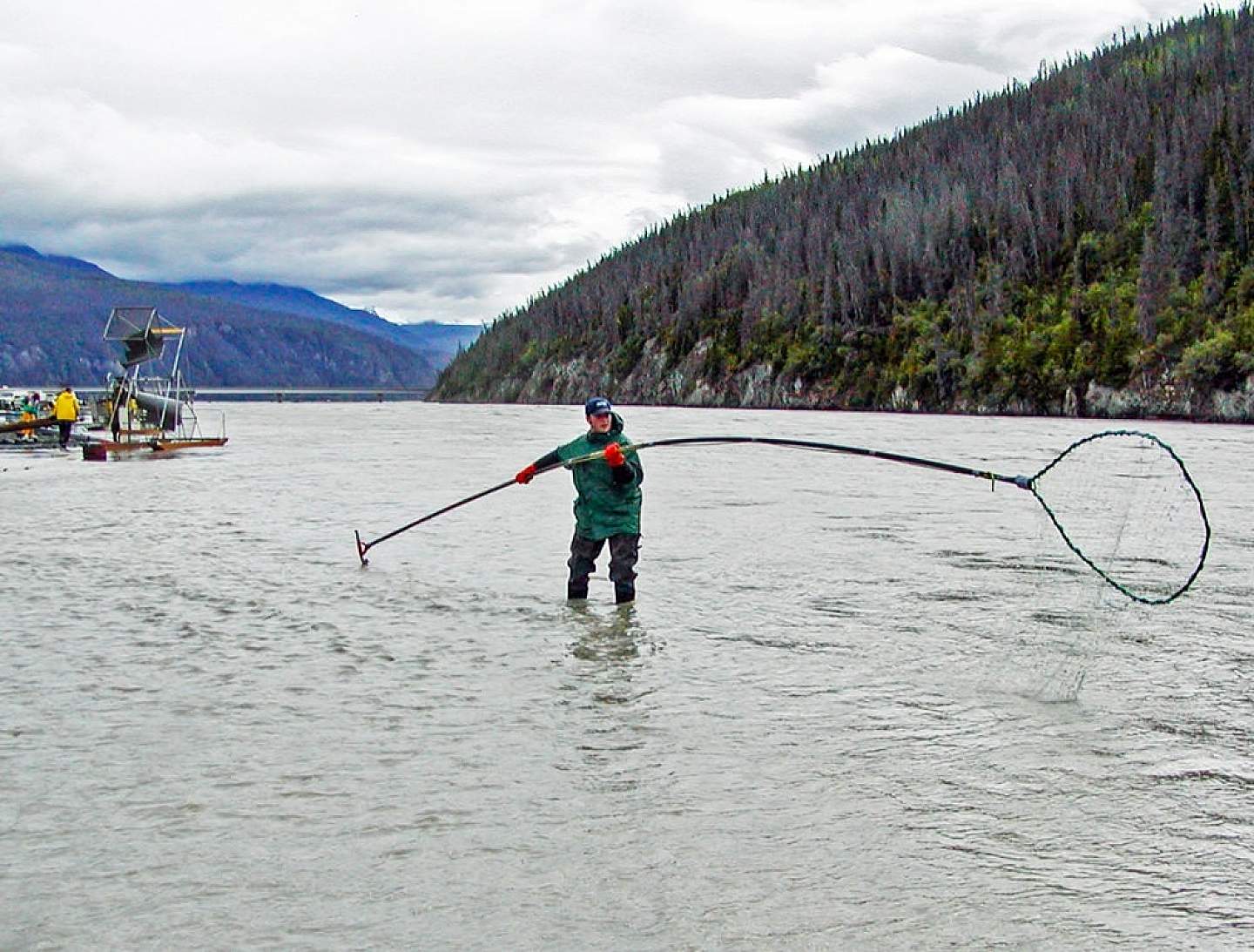 Subsistence fishing for Salmon in Chitina, Alaska