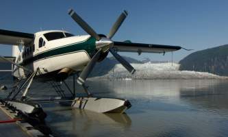 Juneau flightseeing Docked at the Taku Lodge