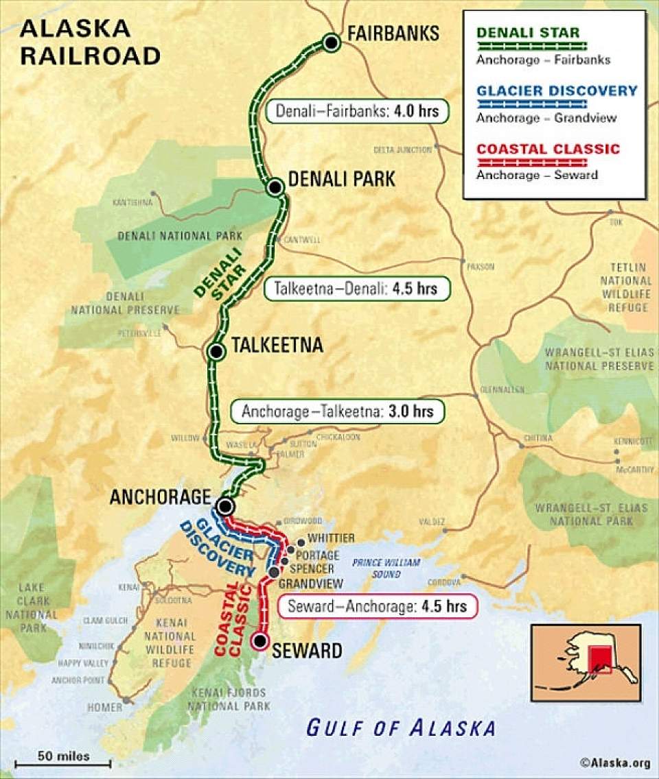 Alaska Railroad Alaska Railroad Map o166cj