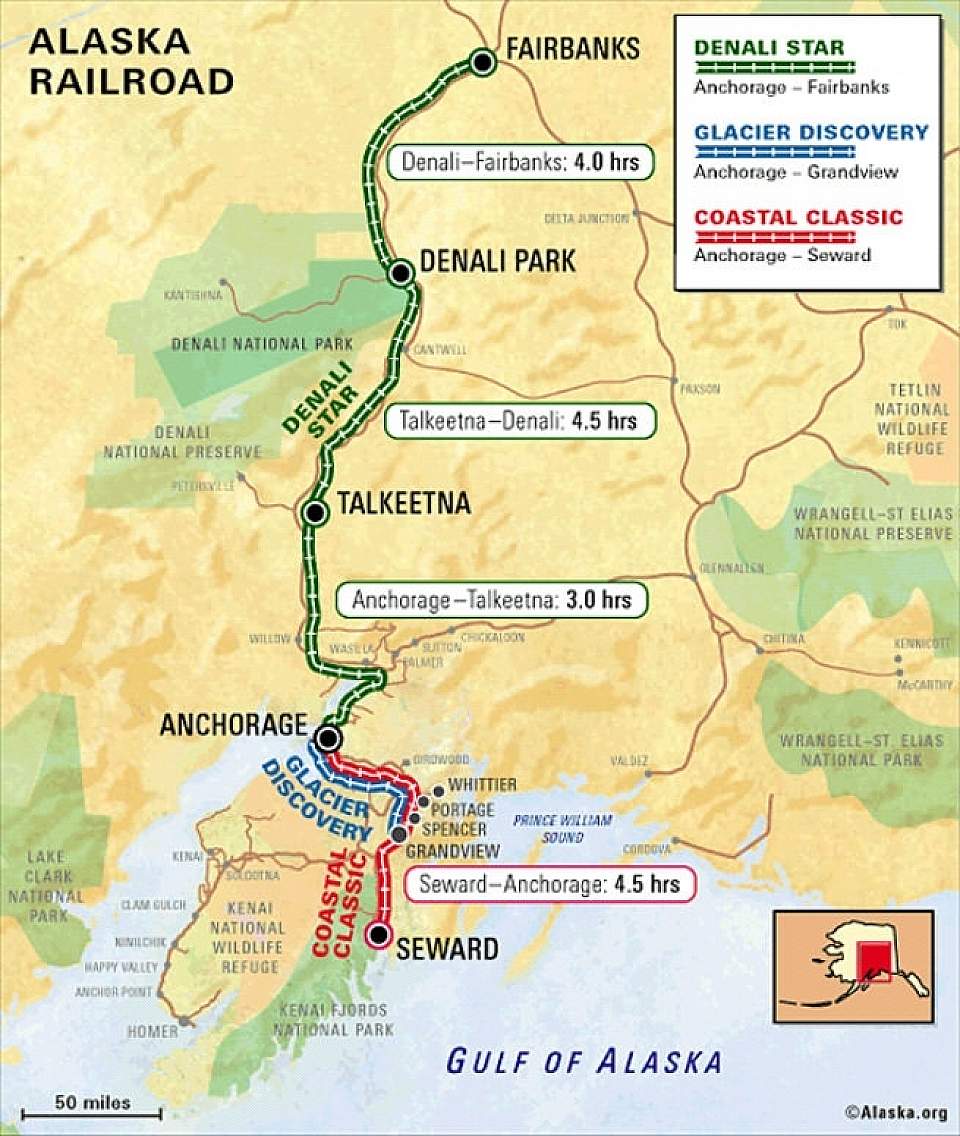 Alaska Train Route Map
