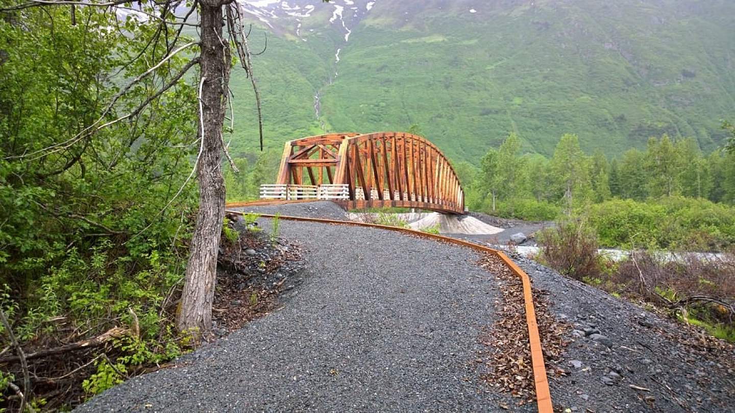 Alaska lamont hawkins jr spencer glacier overlook trail chugach national forest bridge bridges