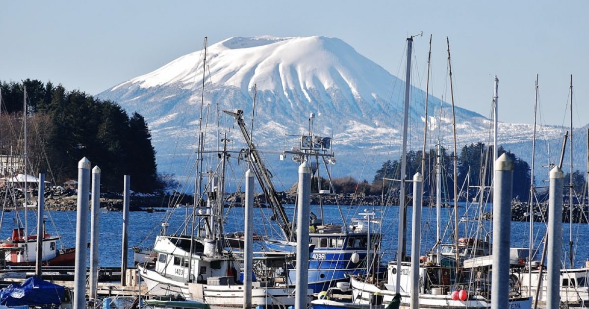 Mount Edgecumbe Volcano Visible from Sitka