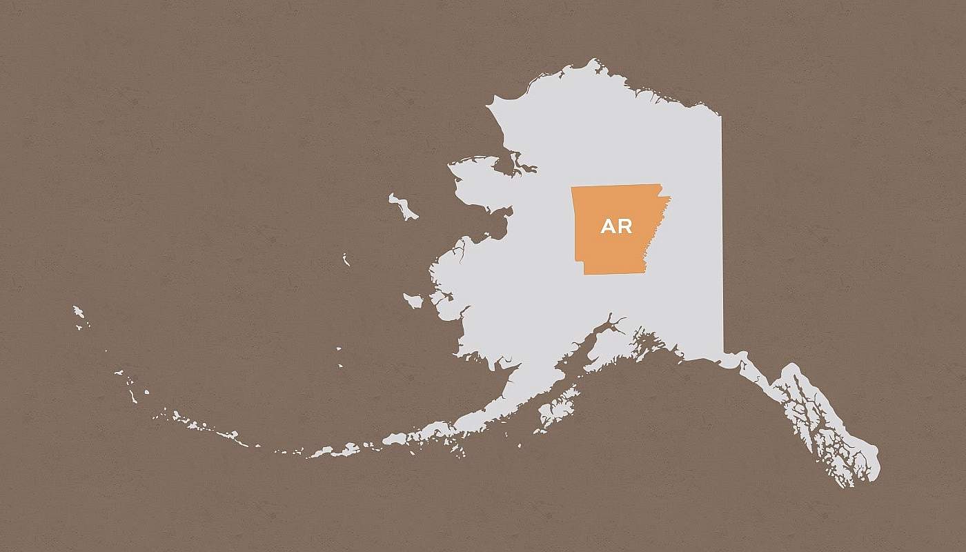 Arkansas compared to Alaska