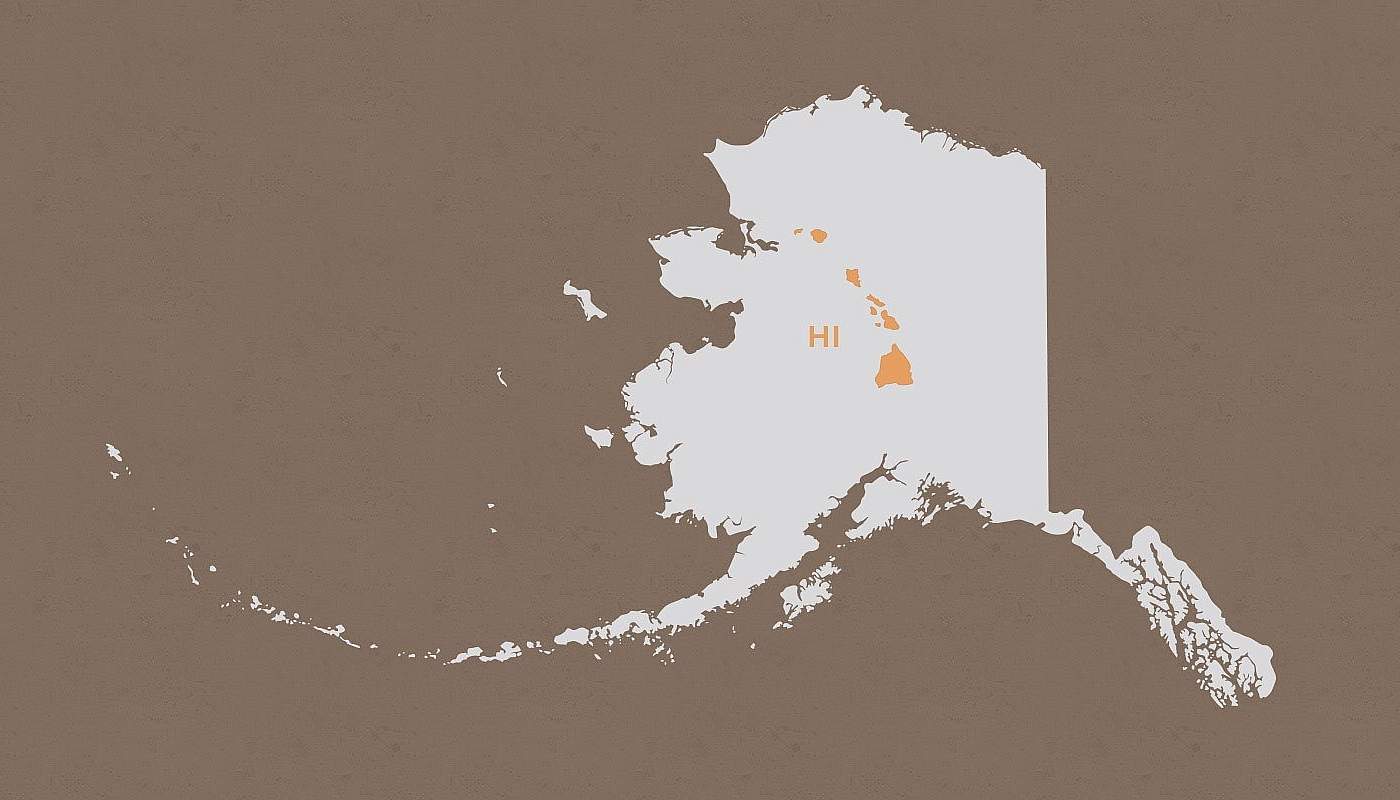 Hawaii compared to Alaska