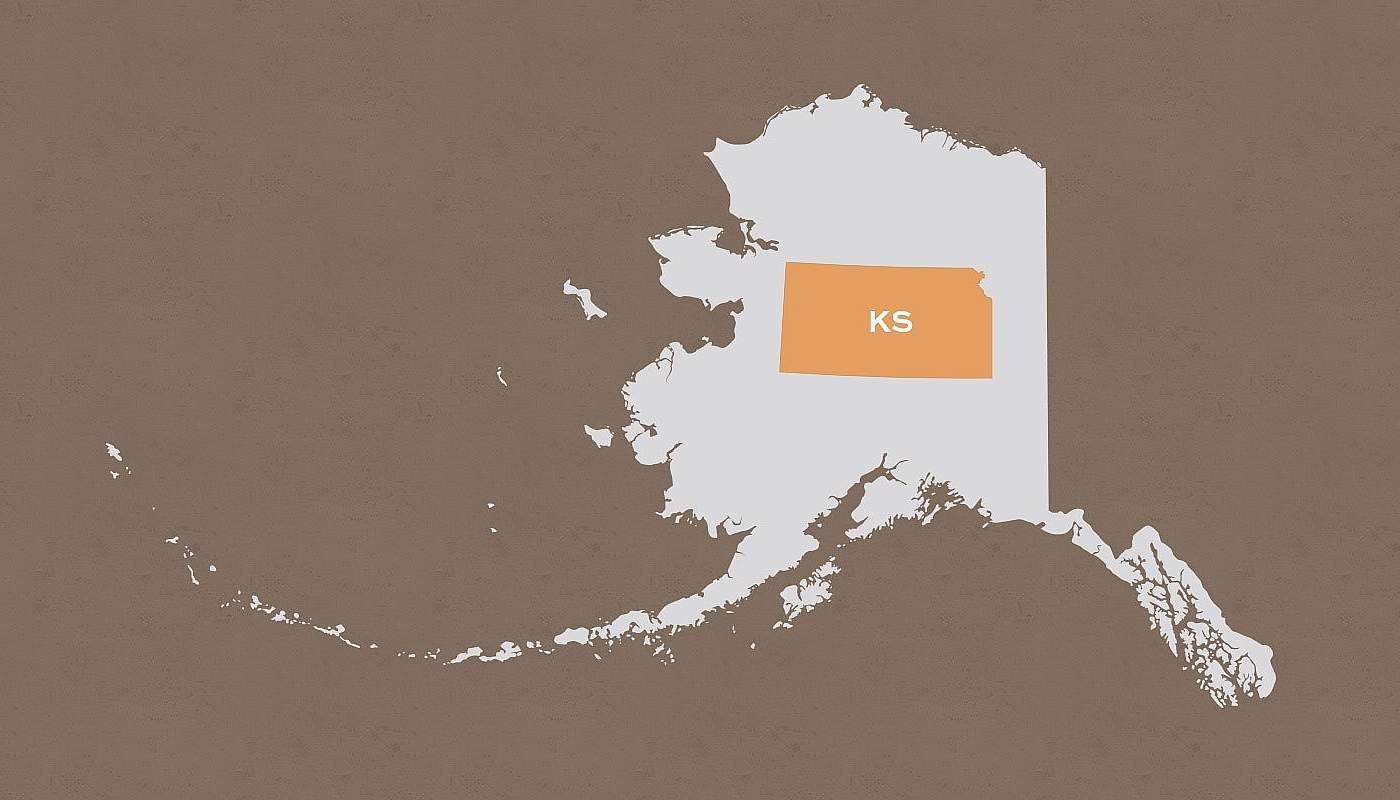 Kansas compared to Alaska