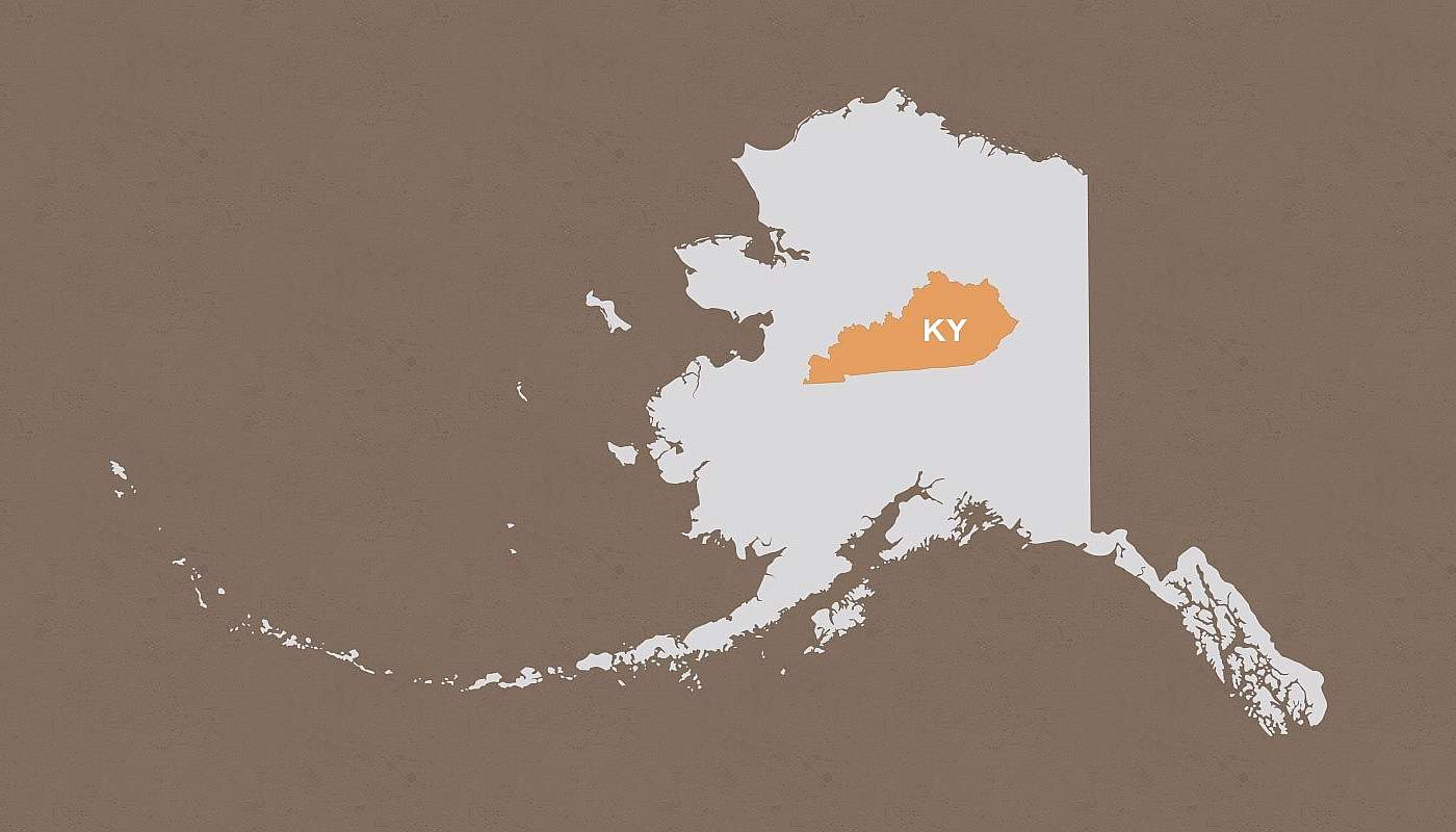 Kentucky compared to Alaska