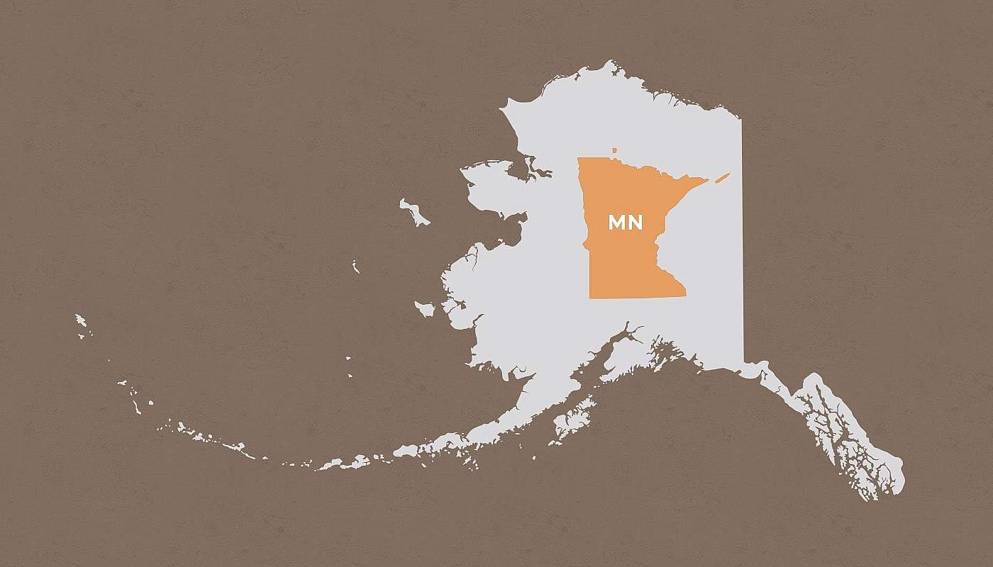 Minnesota compared to Alaska