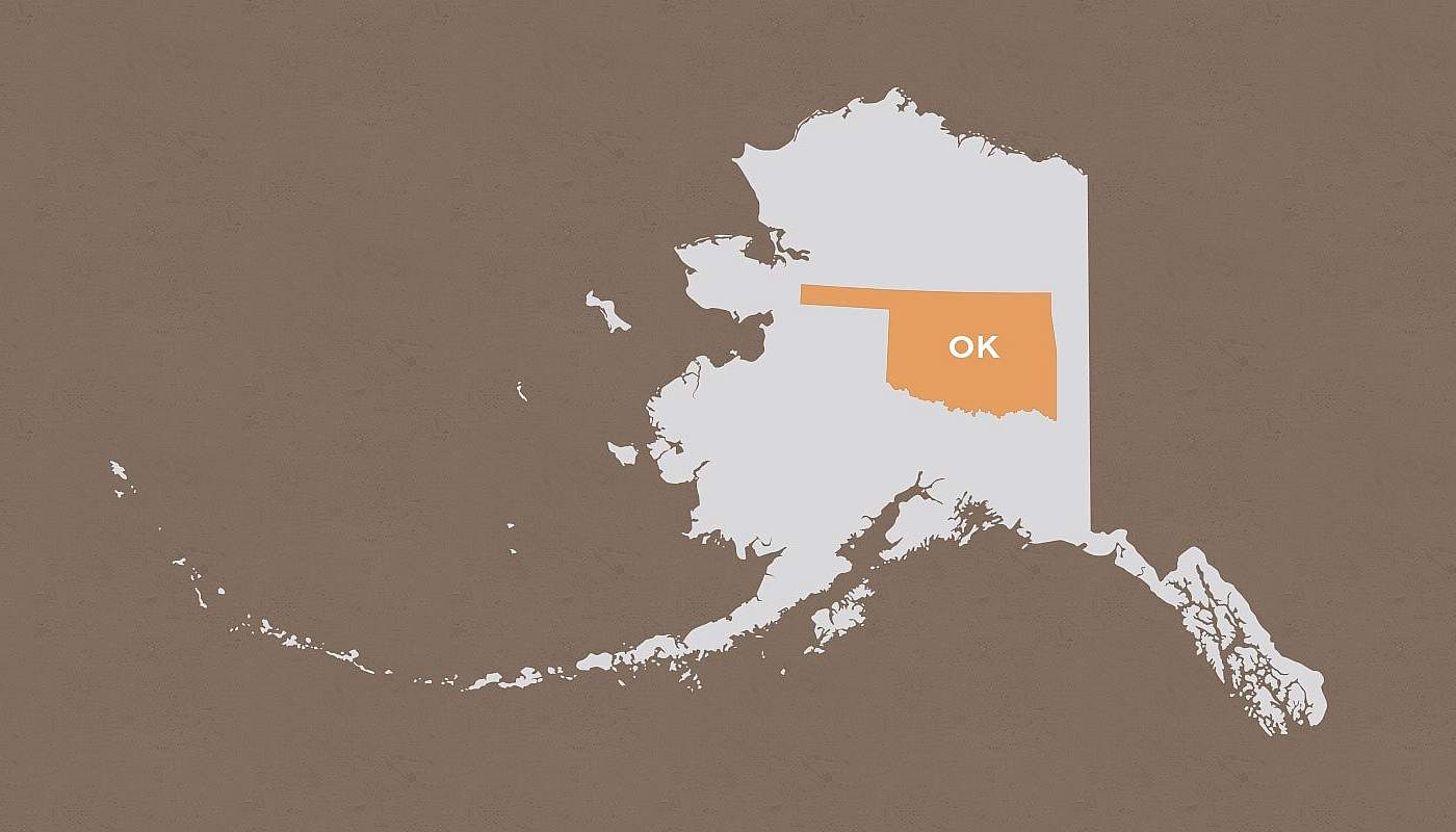 Oklahoma compared to Alaska