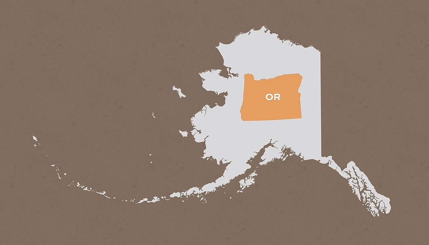 Oregon compared to Alaska
