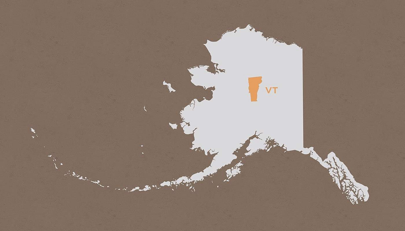 Vermont compared to Alaska