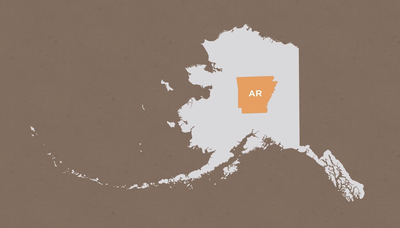 Arkansas compared to Alaska