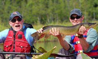 Pike trout day float adventure package June trout pike adventure