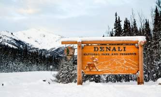 Denali sign winter alaska ultimate iditarod winter wonderland escorted tour 980