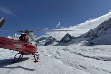 Gondwana Ecotours Denali Discovery D2 Helicopter on glacier Kirsten Marquez