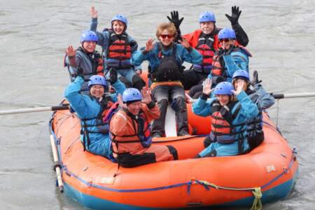 Gondwana Ecotours Denali Discovery D3 Guests on rafting adventure Kirsten Marquez