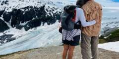 Gondwana Ecotours Glaciers Grizzlies D4 guests at Exit Glacier overlook Kirsten Marquez