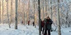 Gondwana Ecotours Northern Lights D1 Guests Snowshoeing Kirsten Marquez