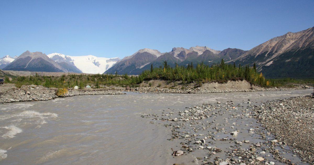 McCarthy Road at Kennicott River
