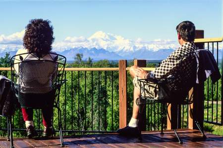 View Denali (McKinley) From The Deck Of Talkeetna Alaskan Lodge