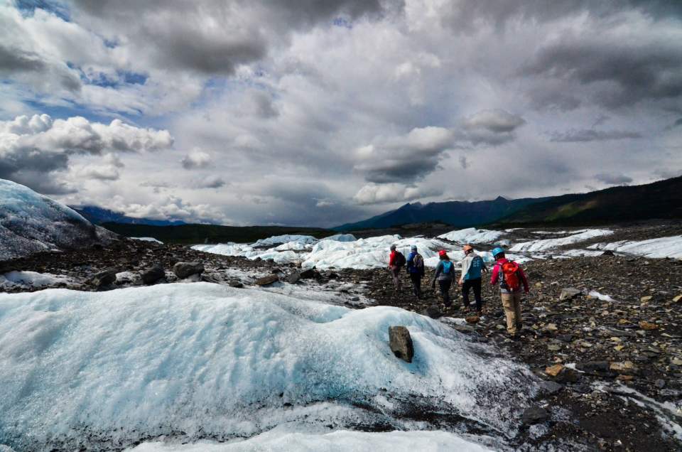 Hike on the massive Matanuska Glacier